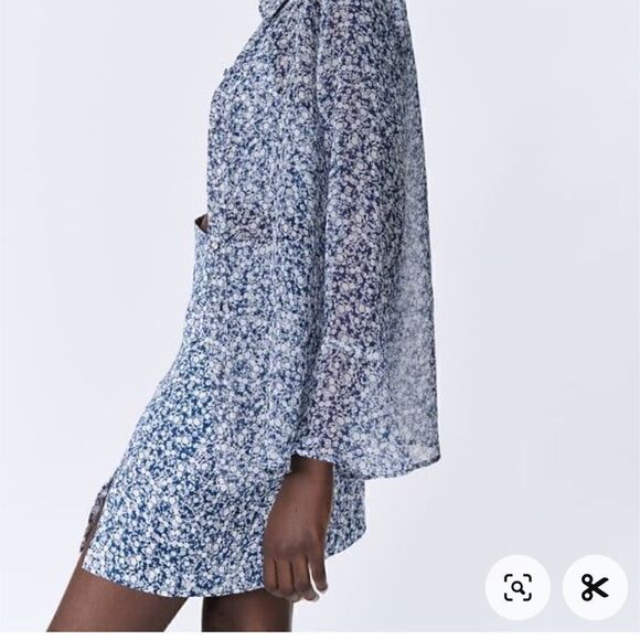 ZARA FLORAL PRINT SKIRT - Picture 5 of 5